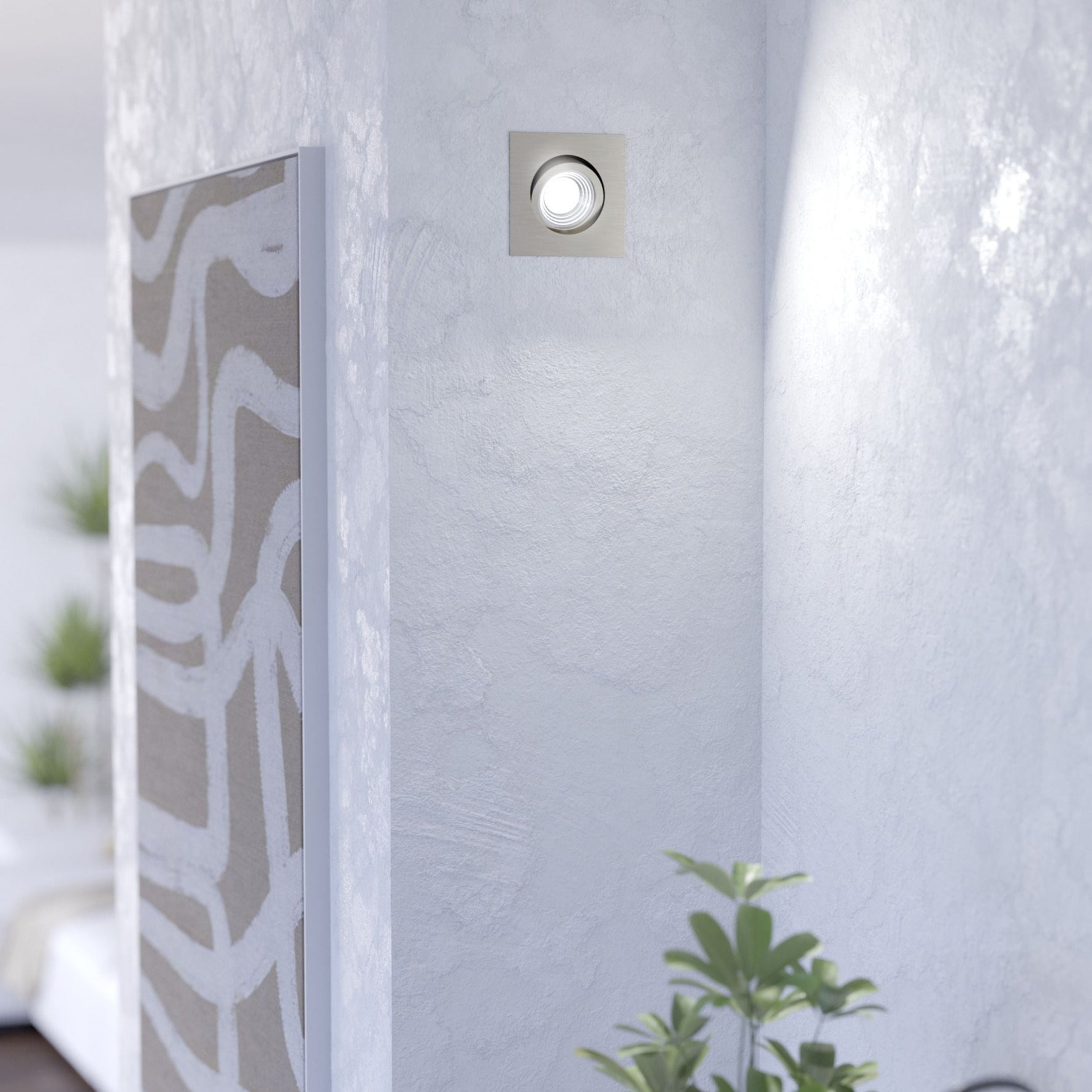 Eglo EU Saliceto-Z Black Aluminium LED Single Recessed Light Smart Control product image - Endon Lighting from First Light Direct with great prices and fast UK delivery