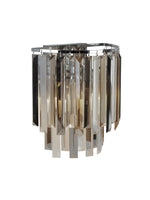 Searchlight Electric Clarissa 2Lt Wall Light - Chrome & Mixed Glass 9832-2CC
