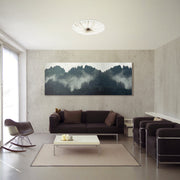 Eglo EU NIEVES LED Wall & Ceiling Light – White & Silver Finish, Integrated LED, Warm White 3000K, 510mm Indoor Light