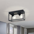 Eglo EU Silentina Industrial Caged Steel 2-Spotlight Ceiling Light