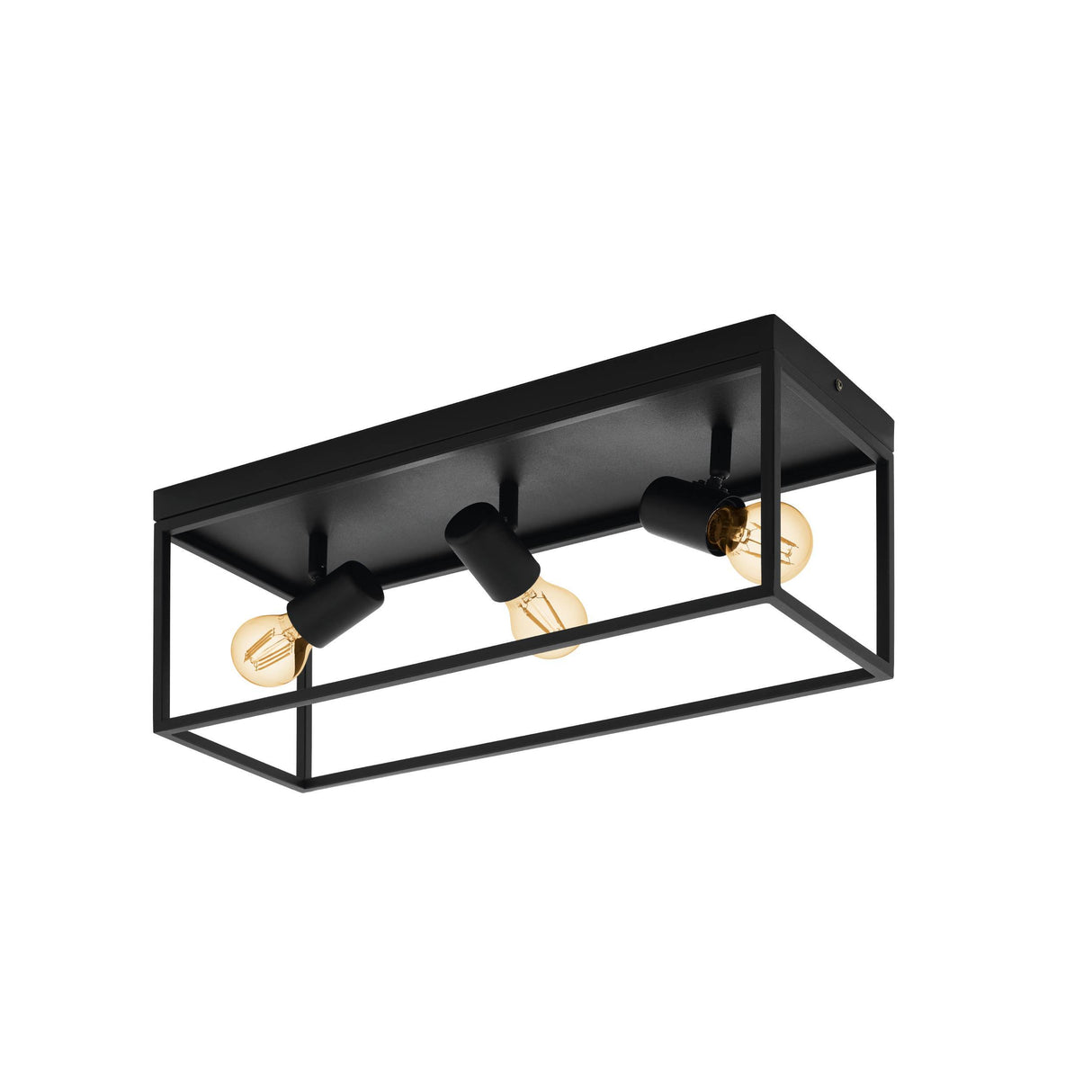 Eglo EU SILENTINA Ceiling Light – Black Steel Design, E27 Fitting, 540mm Indoor Ceiling Light