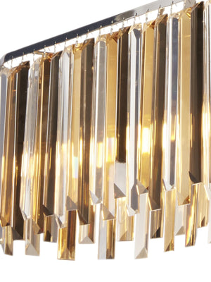 Searchlight Electric Clarissa 8Lt Pendant - Chrome Metal & Mixed Glass 9838-8CC