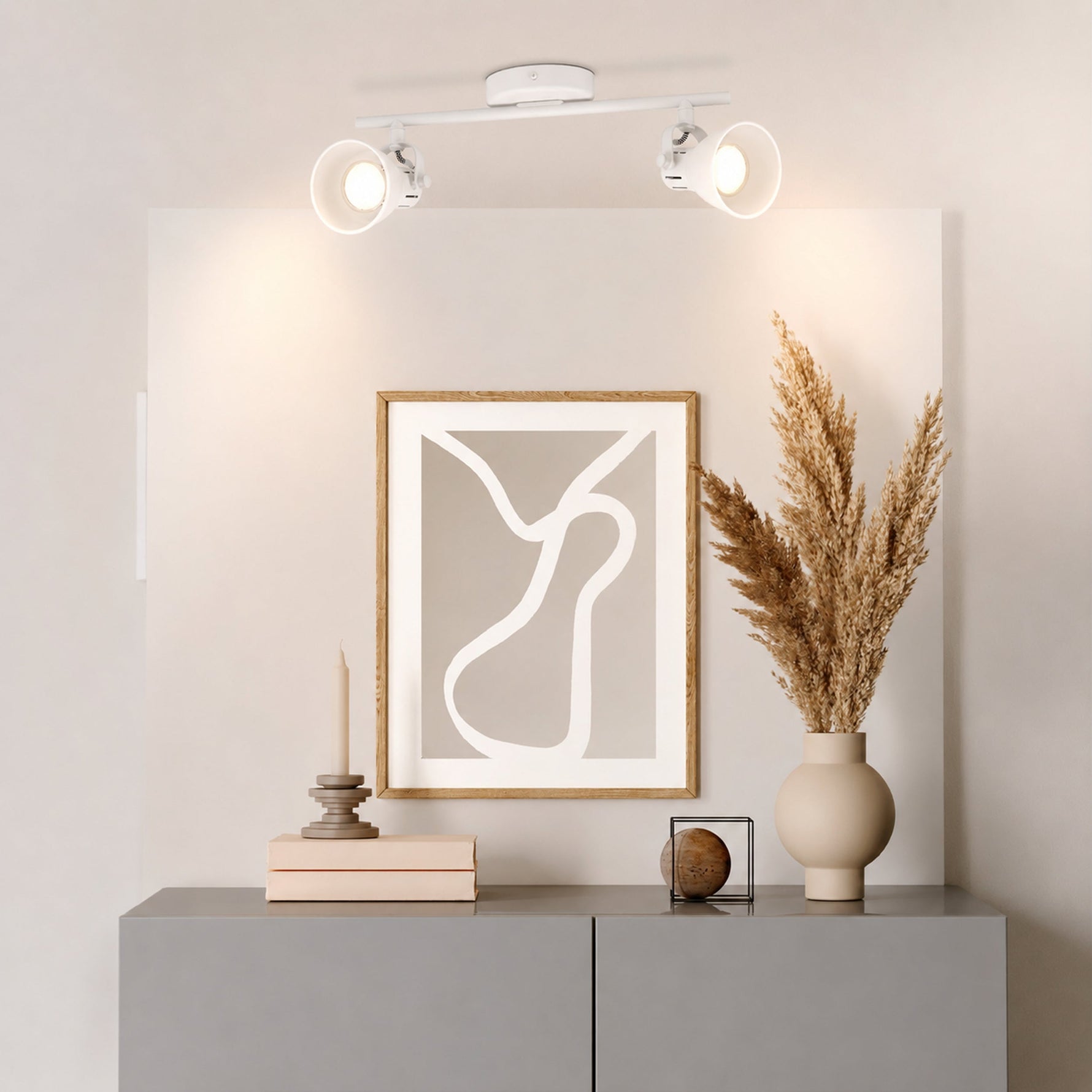 Eglo EU Seras 2 Black Steel 2-Light LED Spotlight product image - Endon Lighting from First Light Direct with great prices and fast UK delivery