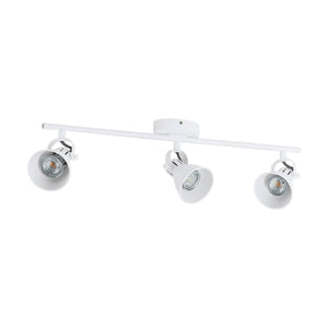 Eglo EU Seras 1 White Metal 3 Light (inclusive) Spot Light, (L) 59.5cm