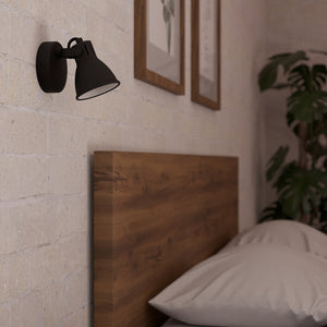 Eglo EU Seras 2 Black Steel Wall Spotlight
