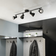 Eglo EU Seras 2 Black Steel 4-Light LED Spotlight