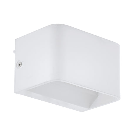 Eglo EU SANIA?4 Wall Light – White Aluminium, Integrated LED, Warm White, Modern Indoor Wall Lighting