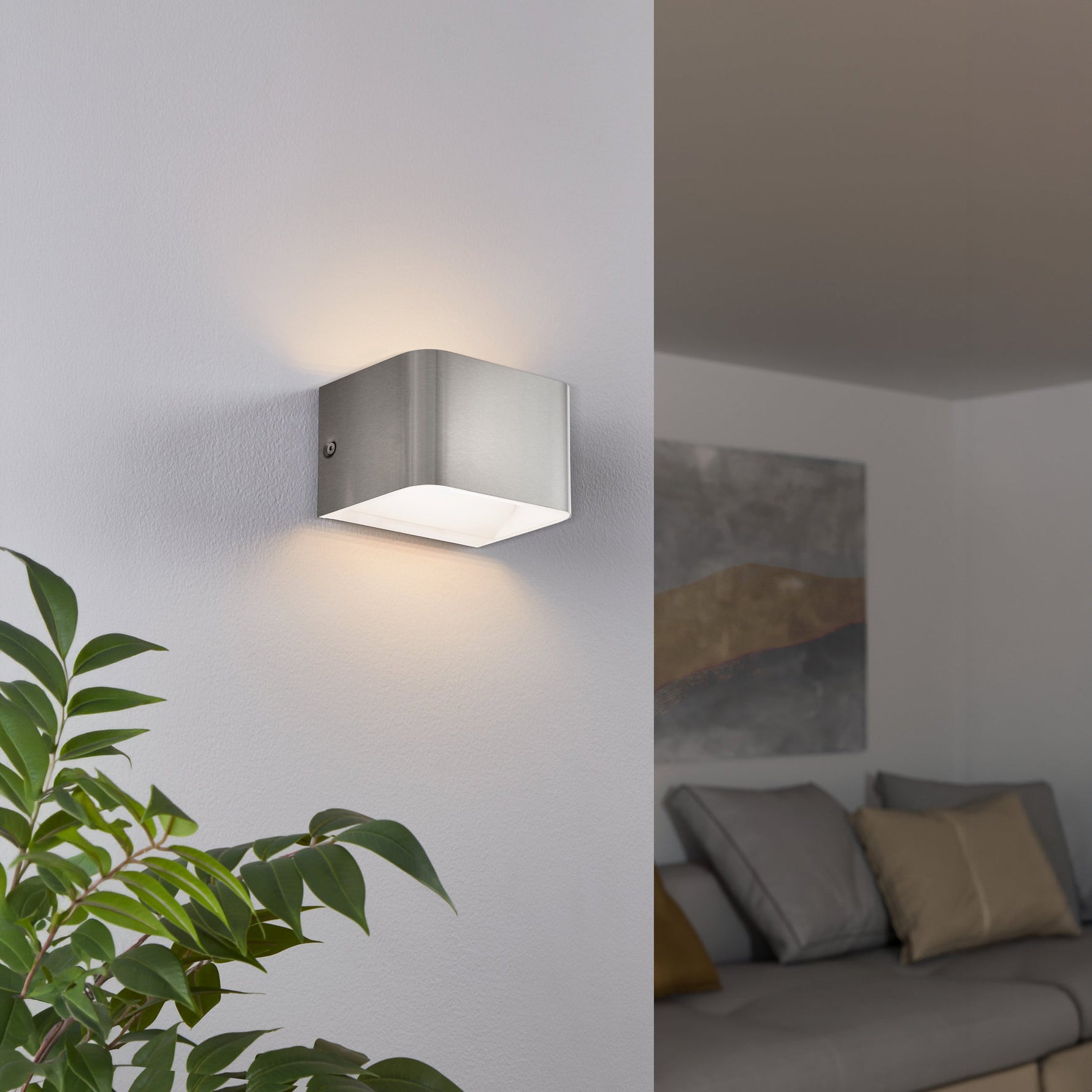 Eglo EU LAMOZZO Solar Wall Light – White, Motion & Day/Night Sensor, Warm/Cool White, IP54 Outdoor Lighting