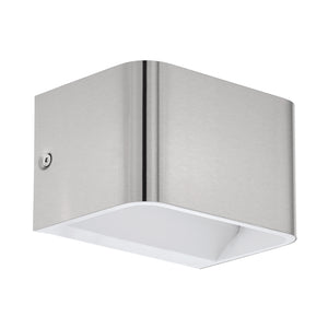 Eglo EU SANIA?4 Wall Light – Satin Nickel Aluminium, Integrated LED, Warm White, Modern Indoor Wall Lighting