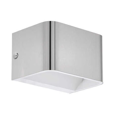Eglo EU SANIA?4 Wall Light – Satin Nickel Aluminium, Integrated LED, Warm White, Modern Indoor Wall Lighting