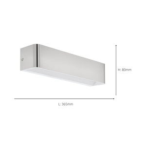 Eglo EU Sania 4 LED Satin Nickel Cube Aluminium Wall Light