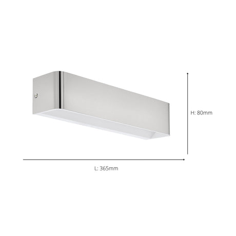 Eglo EU Sania 4 LED Satin Nickel Cube Aluminium Wall Light