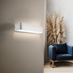 Eglo EU Sania 4 LED Satin Nickel Cube Aluminium Wall Light