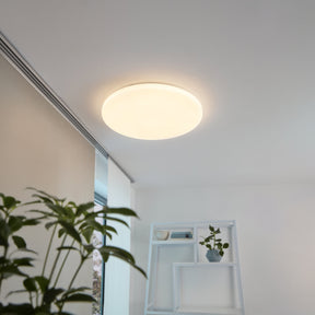 Eglo EU FRANIA LED Wall & Ceiling Light – White Finish, Integrated LED, Warm White 3000K, 550mm Indoor Light