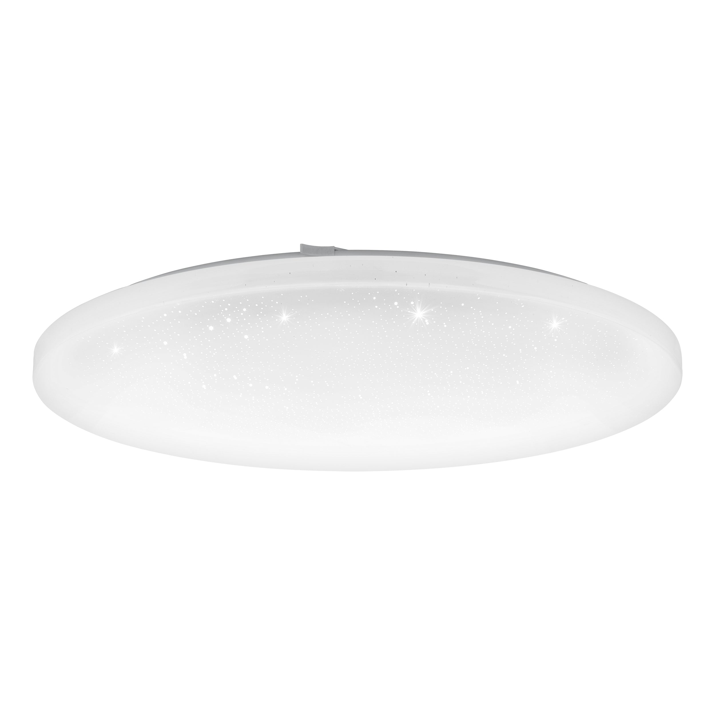 Eglo EU FRANIA?S LED Wall & Ceiling Light – White Finish with Crystal Effect, Integrated LED, Warm White 3000K, 550mm Indoor Light