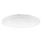 Eglo EU FRANIA?S LED Wall & Ceiling Light – White Finish with Crystal Effect, Integrated LED, Warm White 3000K, 550mm Indoor Light