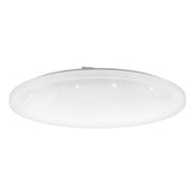 Eglo EU FRANIA?S LED Wall & Ceiling Light – White Finish with Crystal Effect, Integrated LED, Warm White 3000K, 550mm Indoor Light