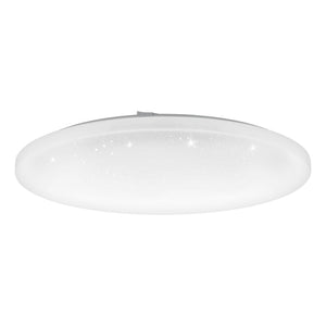 Eglo EU FRANIA?S LED Wall & Ceiling Light – White Finish with Crystal Effect, Integrated LED, Warm White 3000K, 550mm Indoor Light
