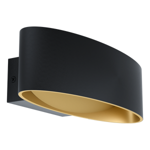 Eglo Lighting LED-WL L-270 black/gold 'MACCACARI' Wall/Ceiling Lamps from the MACCACARI range. Part Number - 98542
