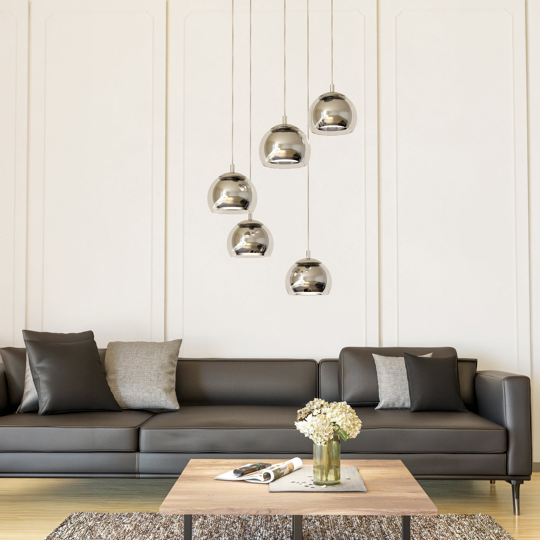 Eglo EU Rovito-Z Smart Control Black Square Plastic LED Ceiling Light, 29cm product image - Endon Lighting from First Light Direct with great prices and fast UK delivery