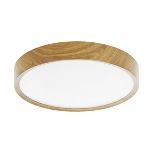 Eglo EU Musurita Natural Wood & Plastic Diffuser Ceiling Light, 44cm