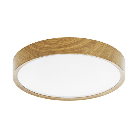 Eglo EU Musurita Natural Wood & Plastic Diffuser Ceiling Light, 44cm