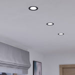 Eglo EU Saliceto Black Aluminium LED Warm White Single Recessed Light, 88 x 56 mm product image - Endon Lighting from First Light Direct with great prices and fast UK delivery