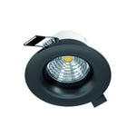 Eglo EU Saliceto Black Aluminium LED Warm White Single Recessed Light, 88 x 56 mm product image - Endon Lighting from First Light Direct with great prices and fast UK delivery