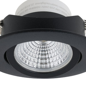 Eglo EU Saliceto Black Aluminium LED Warm White Single Recessed Light