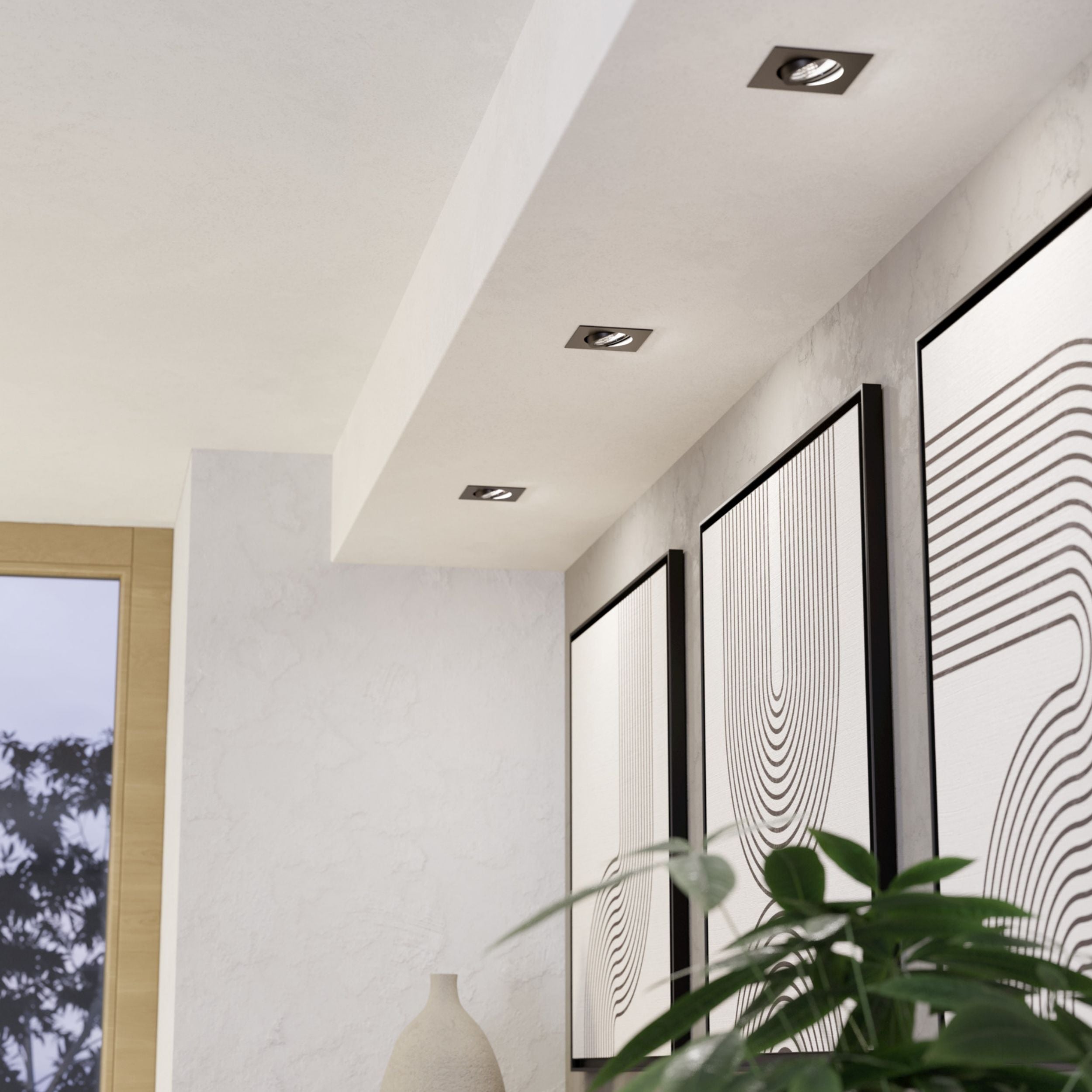 Eglo EU Carovigno Black Steel Mesh Contemporary Single Spotlight product image - Endon Lighting from First Light Direct with great prices and fast UK delivery