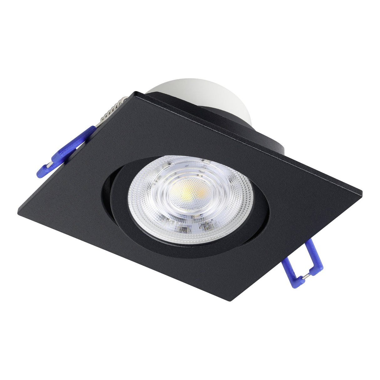 Eglo EU Saliceto Black Aluminium LED Warm White Single Recessed Light, 88 x 88mm
