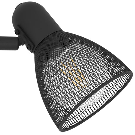 Eglo EU Carovigno Black Steel Mesh Contemporary Single Spotlight