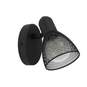 Eglo EU Carovigno Black Steel Mesh Contemporary Single Spotlight