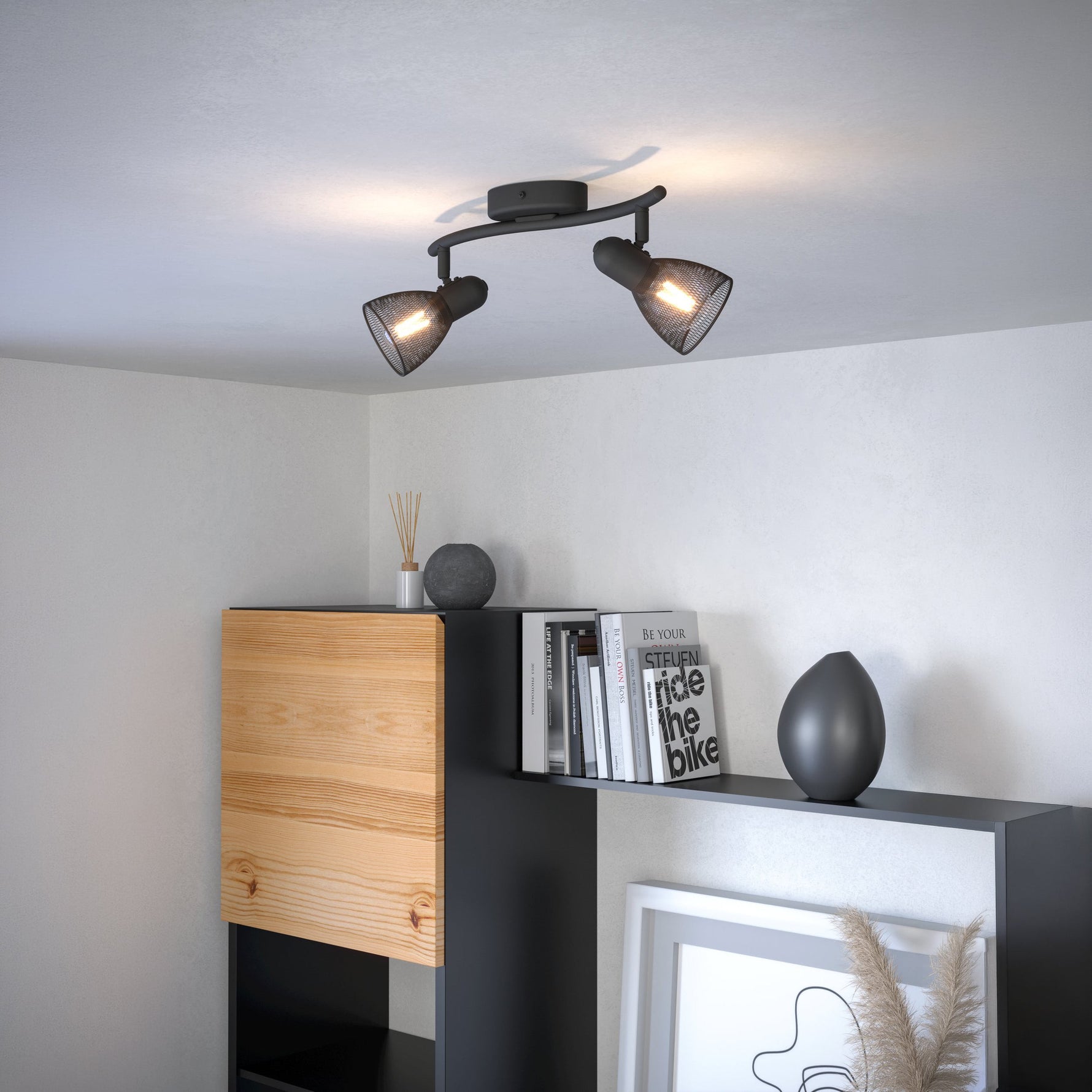 Eglo EU Zubialde Aluminium & Steel Black LED Wall Light