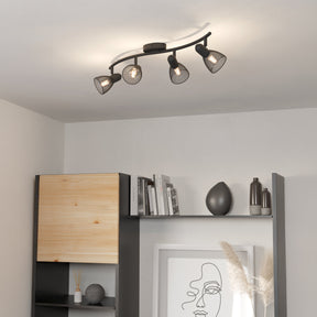 Eglo EU Carovigno Black Steel Mesh Contemporary 4-Light Spotlight