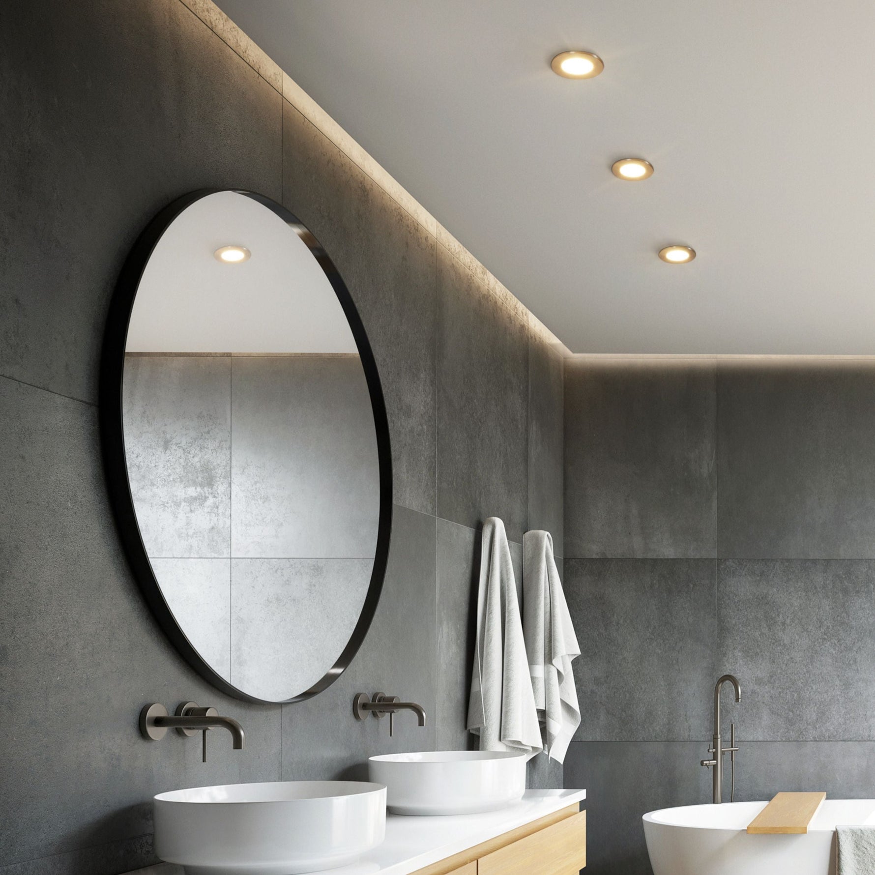 Eglo EU FUEVA?1 Recessed LED Lights – Chrome, 3 Pack, Warm White, Slim Indoor Ceiling Downlights