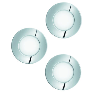 Eglo EU FUEVA?1 Recessed LED Lights – Chrome, 3 Pack, Warm White, Slim Indoor Ceiling Downlights