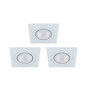 Eglo EU Areitio White Aluminum LED Set of 3 Recessed Light, 9.5cm, 3000K