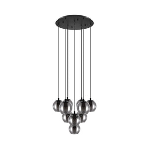 Eglo EU Ariscani Smoked Black Glass 10-Light Pendant
