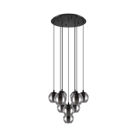 Eglo EU Ariscani Smoked Black Glass 10-Light Pendant