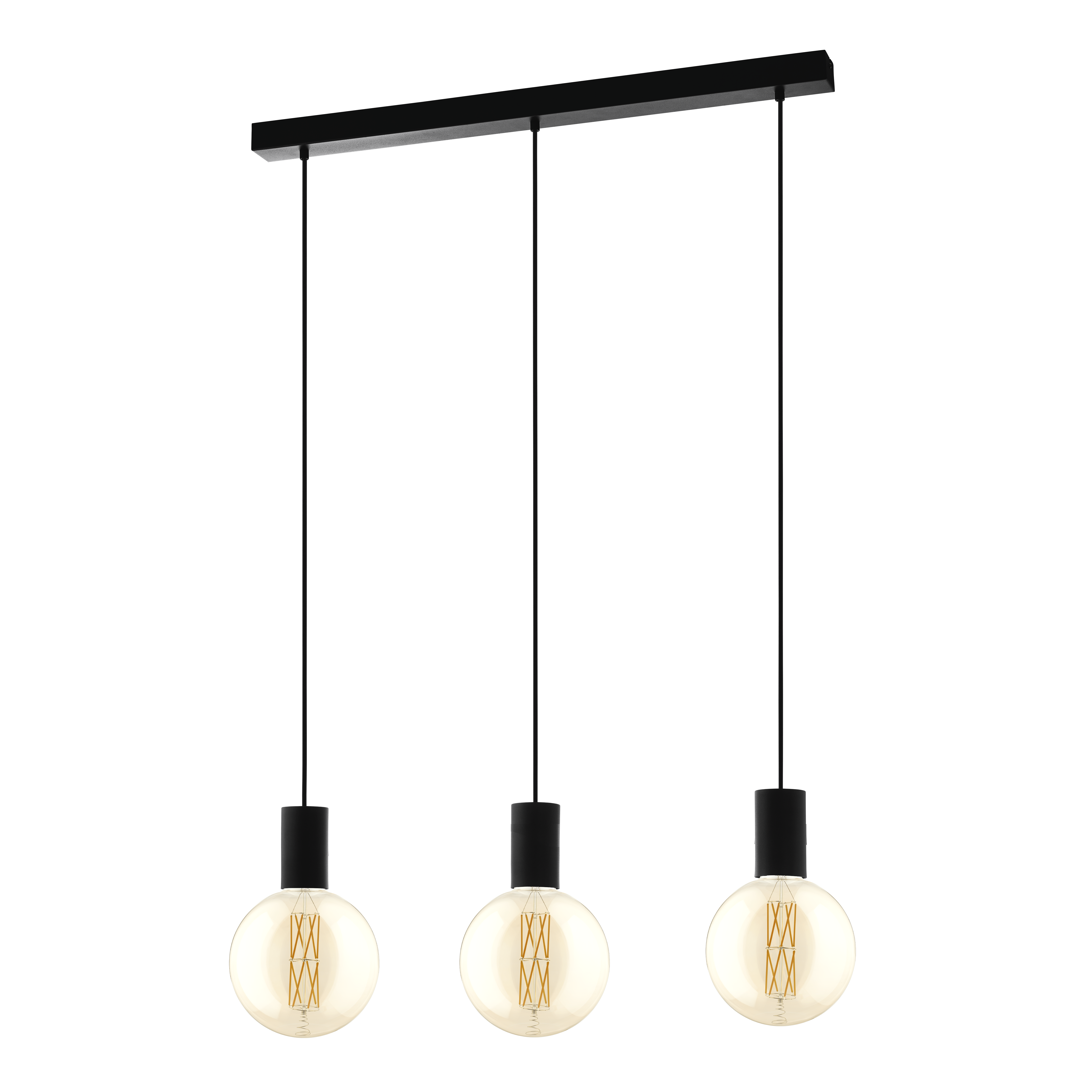 Eglo Lighting HL/3 E27 L-840 black 'POZUETA' Pendant Lamps from the POZUETA range. Part Number - 98662