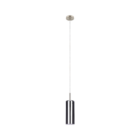 Eglo EU SELVINO Pendant Ceiling Light – Smoked Glass & Satin Nickel Finish, E27, Height Adjustable