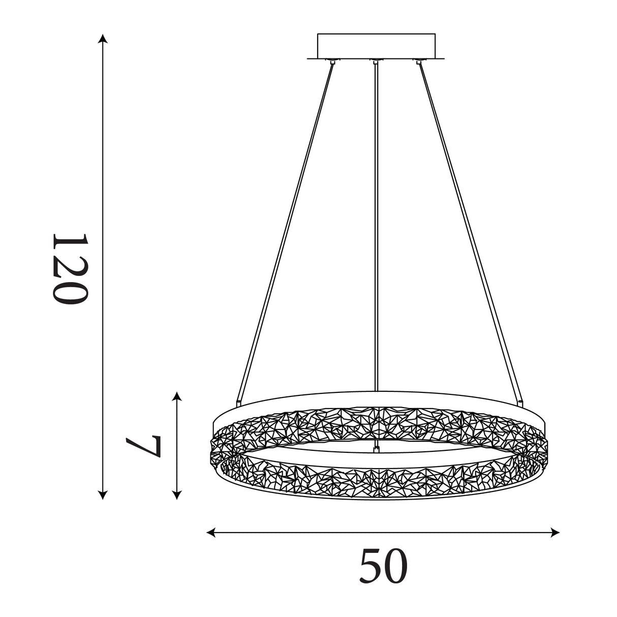 Searchlight Electric Maddie LED Round Pendant , Latte metal 98700-50LT