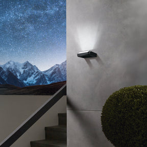 Eglo EU BRIANZA Outdoor LED Wall Light – Black Cast Aluminium, Warm White, IP44 Exterior Lighting