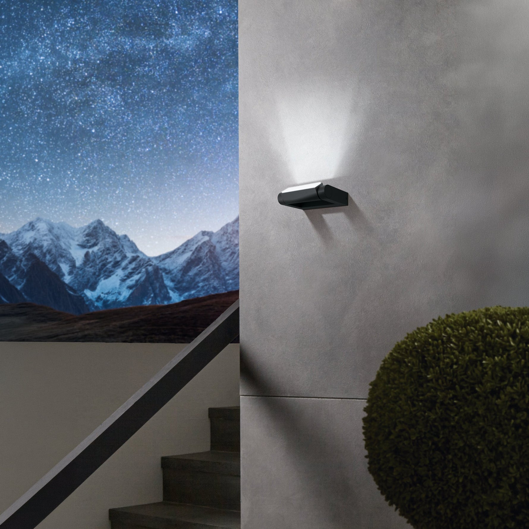 Eglo EU STAGNONE Outdoor Wall Light – Black Aluminium & Steel, Clear Glass, GU10 LED, IP54 Exterior Lighting product image - Endon Lighting from First Light Direct with great prices and fast UK delivery