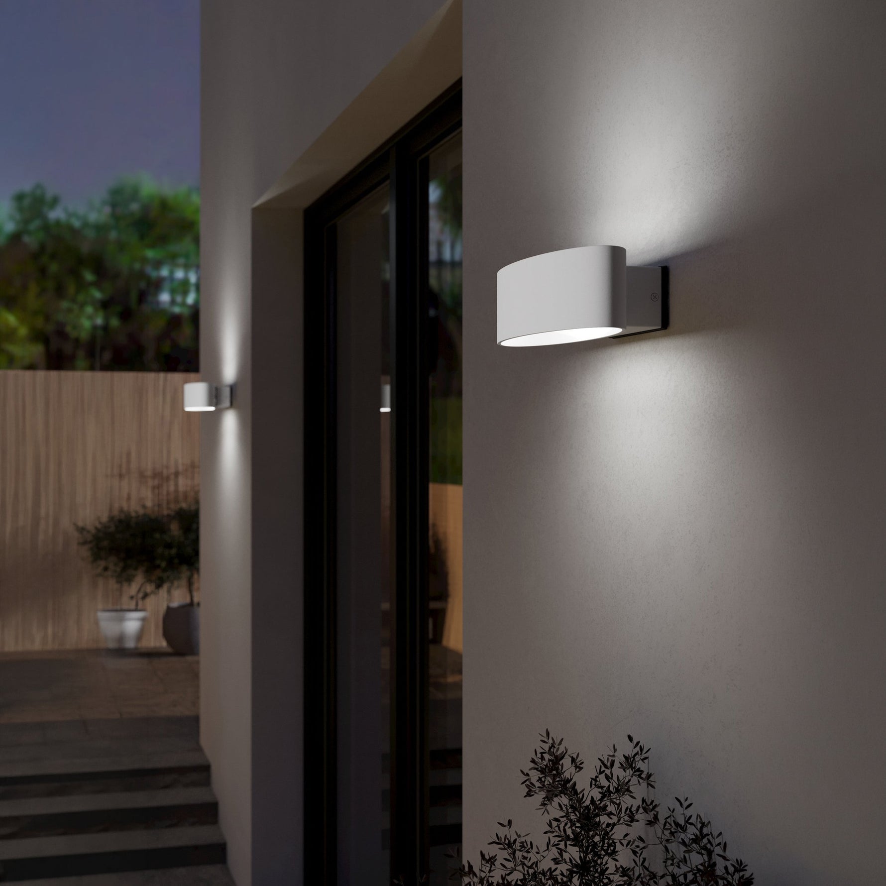 Eglo EU CHINOA Outdoor LED Wall Light – Anthracite Aluminium & Steel, Warm White, Exterior Lighting