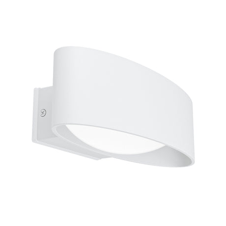 Eglo EU CHINOA Outdoor LED Wall Light – White Aluminium & Steel, Warm White, Exterior Lighting