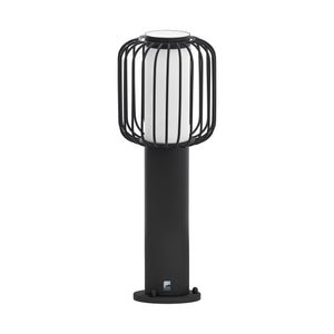 Eglo EU RAVELLO Outdoor Pedestal Light – Black Zinc?Plated Steel Bollard, E27, IP54 Garden Lighting