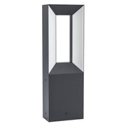 Eglo EU RIFORANO Outdoor LED Pedestal Light – Black Aluminium Bollard, Warm White, IP54