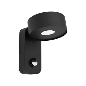 Eglo EU Palosco LED Outdoor Wall Light Black Steel with Motion Sensor